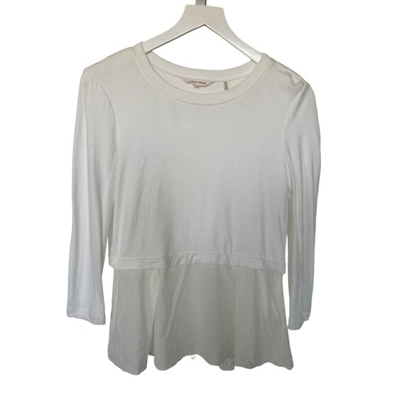 Rebecca Taylor Ivory Peplum Top - Picture 2 of 5